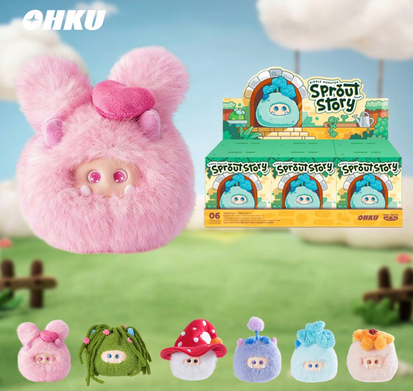 OHKU GIGGLE Monster Sprout Story Series Plush Blind Box | Pre-Order