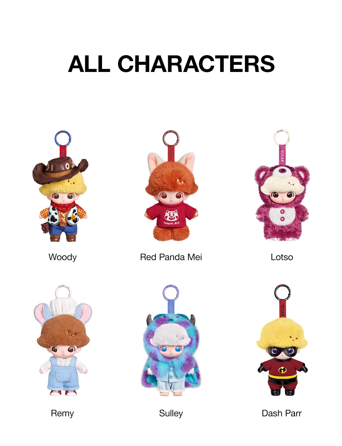 DIMOO WORLD × PIXAR Series - Vinyl PlushPendant Blind Box